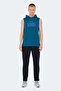 Vasilisa Men's Sleeveless Kangaroo Pocket Petrol T-Shirt - 7