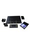 7 Piece Black Leather Table Desk Set - With Pen - 3