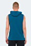 Vasilisa Men's Sleeveless Kangaroo Pocket Petrol T-Shirt - 2
