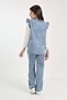 Girl's Vest Denim Cotton Jeans Set Pants&Shirt&Vest - 6