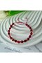 Pink Agate Stone Faceted Adjustable Bracelets with Cut Detail Design