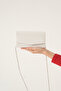 Women's White Leather Mini Box Shoulder Evening Dress Bag - 6