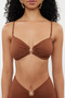 Kahverengi Straplez Kaplı Döküm Aksesuarlı Bikini Üstü TBESS24BU00150 - 2
