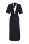 Polka Dot Belted Maxi Woven Tie-Up Kimono&Kaftan Tbess24Km00071 - 8