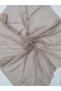 Women's Beige Cotton Flared Scarf 100 x 100 cm