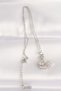 Silver Color Zircon Stone Swan Figure Necklace (316L Steel Chain)