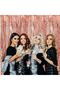 Set of 2 Rose Gold Pink Door Wall Party Backdrop Background Glittering Adhesive Birthday Photo Curtain - 6