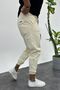 Men's Elastic Lycra Beige Denim Trousers - 3