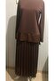 Leather Detail Skirt Set - 3
