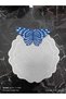 3D Cocktail and Coffee Side Serving Napkin 4 Pieces Blue Colored - 2