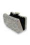 Silver Gray Lame Color Jewelled Pearl Metal Handle Evening Dress Bag Evening Bag Engagement Wedding Bridal Bag - 5