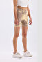 Seamless Sports Shorts Tie-Dye Patterned Stitch-Free Push up Effect Flexible and Shaping / Sculpting Leggings - 6