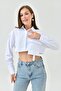 100% Cotton Single Pocket Long Sleeve Crop Shirt - 7