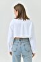 100% Cotton Single Pocket Long Sleeve Crop Shirt - 8