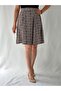 Women's Black Flower-Patterned Six-Piece Woven Bell-Skirt