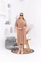 Plus Size Mink Casual Dress with Collar and Sleeve Embroidery Detail