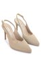 Women's Vegan Beige Heeled Shoes - 2