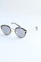 Anastasia Metal Matte Oval Black Lens Silver Frame UV400 Unisex Sunglasses - 2