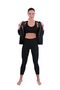 Women's Black Thermal Sauna Sweating Slimming Zippered Long Arm (Single Top) - 2