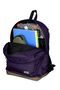 Campus-Leather Base Double Compartment Backpack - 4