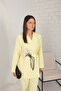 32-2088 Model YELLOW Flower Patterned Jacket Set - 4