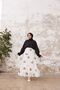 Hijab Embroidered Chiffon Skirt - black - 9