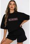 Blackpink T-Shirt Shorts - Black Shorts T-Shirt Top and Bottom Set Printed Crew Neck