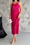Women's Strappy Comfortable Cut Crinkle Fabric Dress