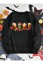 سويت شيرت Pumpkin Coffee - رقبة دائرية سميكة مطبوعة باللون الأسود
