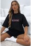 Blackpink T-Shirt Shorts - Black Shorts T-Shirt Top and Bottom Set Printed Crew Neck - 2