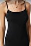 WOMEN'S Black Fitted/Fitted Sling-Length Adjustable Maxi Flexible Knitted BLACK SANDY Dress - 6