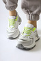 Onella White Suede Detailed Lace up Women's Sneakers, Women's Sneakers - 5
