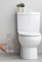 حامل فرشاة المرحاض مينا مربع الشكل باللون الأبيض من إيكو ماجيك - 3