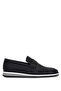 Men's Genuine Leather Black Nubuck Loafers