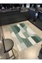 Green Motif Themed Patterned Woven Base and Washable Carpet Miravip9548 - 2