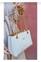 Women's Stone Chain 4 Compartment Shoulder and Crossbody Bag Tm4055-4055