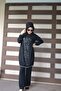 Black Hijab Tracksuit Set with Silver Sequin Detail