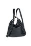 Women's Black Soft Faux Leather Back Shoulder and Crossbody Bag - 3