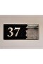 Brush Series Smoked Mirrored Door Number