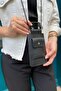 Women's Black Small Phone Bag Case with Shoulder Strap Hiking Bag with Card Compartment - 7