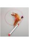 Cat Toy Cat Play Rod Steel 90 Cm Furry Cat Toy with Steel Wire Cat Play Feathers - 4