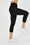 Women's Black High Waist Capri Leggings