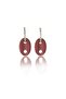 Matte Burgundy Color Antiallergic Sailor Knot Earrings - 2