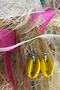 Matte Yellow Color Antiallergic Sailor Knot Earrings
