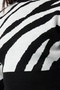 Black Zebra Print Crop Knitwear Sweater Twoaw21Kz0010 - 4