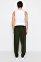 Haki Regular Fit Lastik Belli Gabardin Pantolon TMNSS23PL00033 - 6
