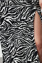 Black Zebra Patterned Textured Slit Gathered Flexible Midi Knitted Skirt TWOSS24ET00254 - 3
