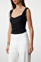 Black Bow Detailed Woven Blouse Tprss24Bz00050 - 3