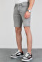Men's Snow Wash Grinding Relaxed Fit Flexible Lycra Grey Jeans Jean Shorts Hlthe 001961 - 4