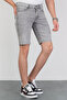 Men's Snow Wash Grinding Relaxed Fit Flexible Lycra Grey Jeans Jean Shorts Hlthe 001961 - 6